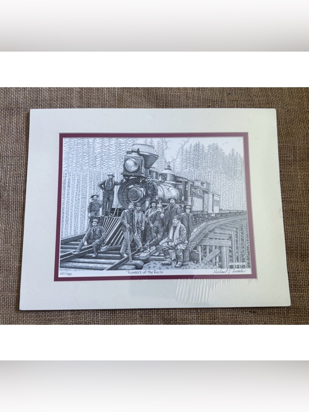 Pioneers Of The Rails Michael S Smith Signed Black & White Print History